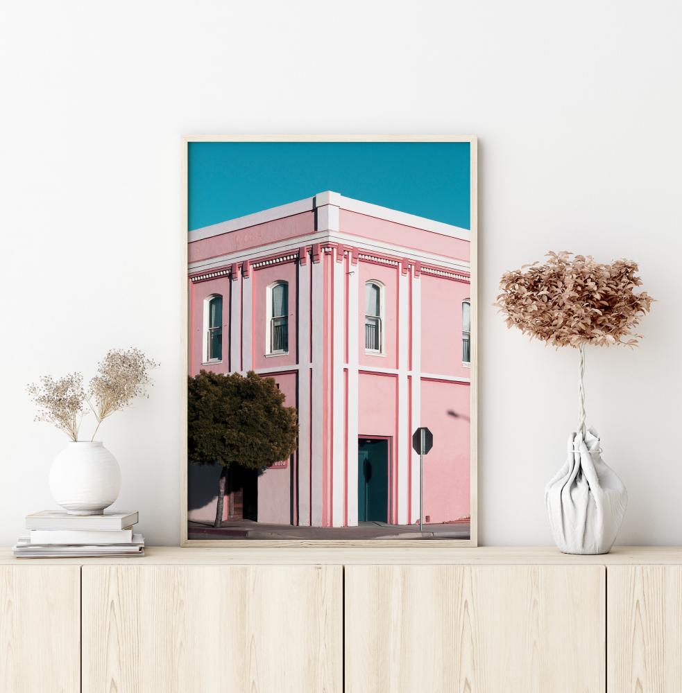 Pink Building Постер