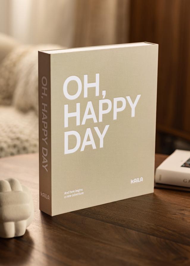 KAILA OH HAPPY DAY Grey - Coffee Table Photo Album (60 Черни страници)