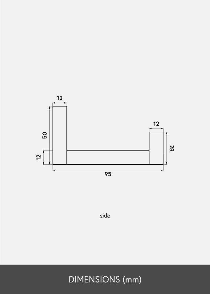 Рафт за картини бяло 90 cm