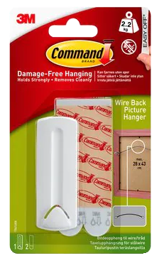 3M Command Стойка за картина за Тел бяло - 2,2 kg