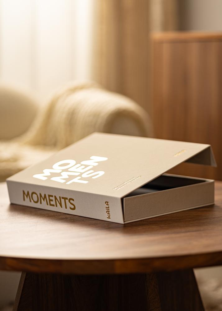 KAILA MOMENTS Creme - Coffee Table Photo Album (60 Черни Страници / 30 листа)