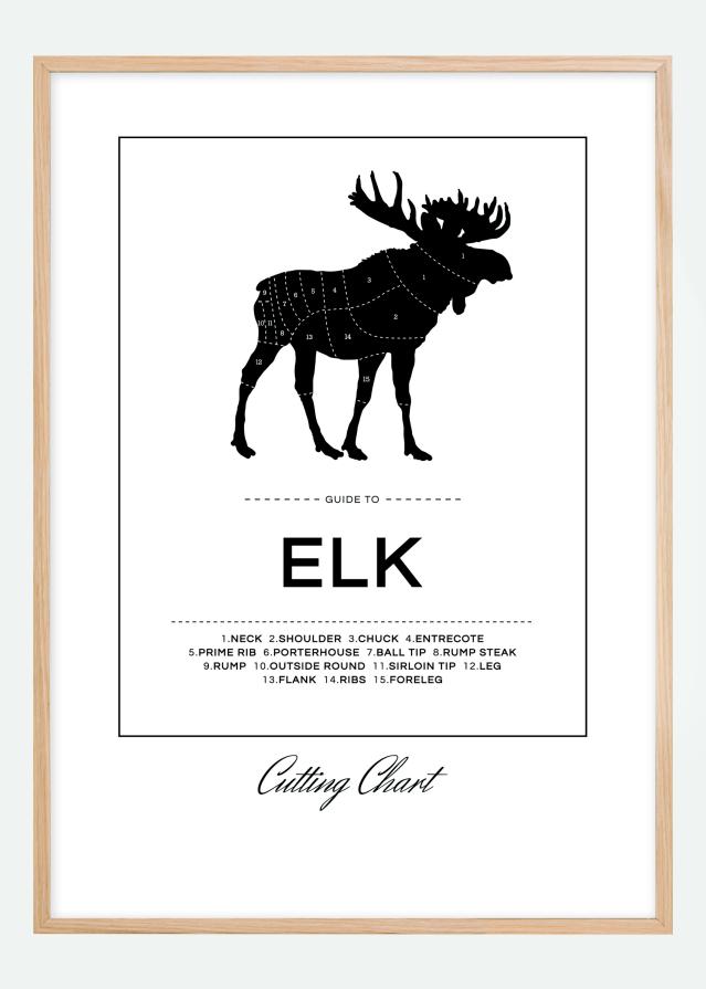 Elk Cut Chart Постер