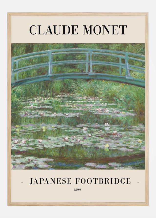 Claude Monet -Japanese Footbridge 1899 Постер