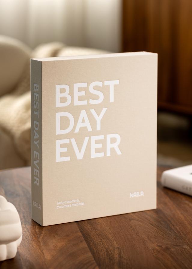 KAILA BEST DAY EVER Creme - Coffee Table Photo Album (60 Черни Страници)