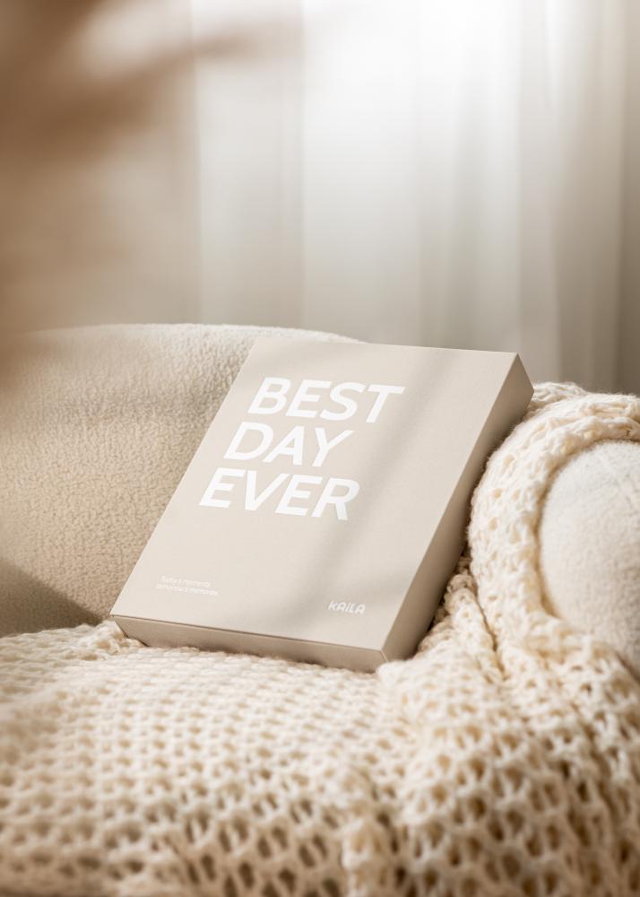 KAILA BEST DAY EVER Creme - Coffee Table Photo Album (60 Черни Страници)