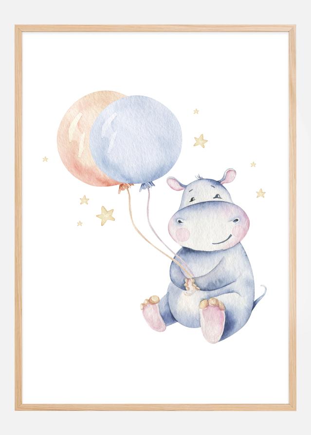 Hippo Balloon Постер