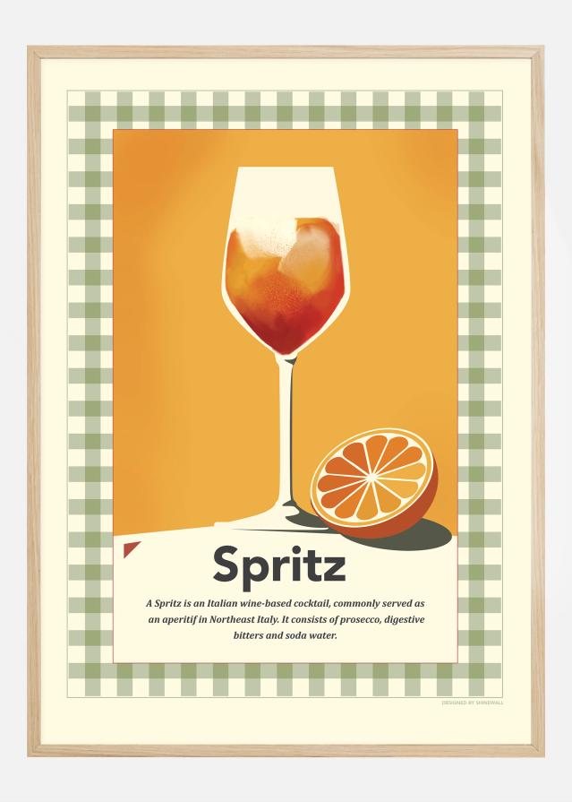 Spritz retro print Постер