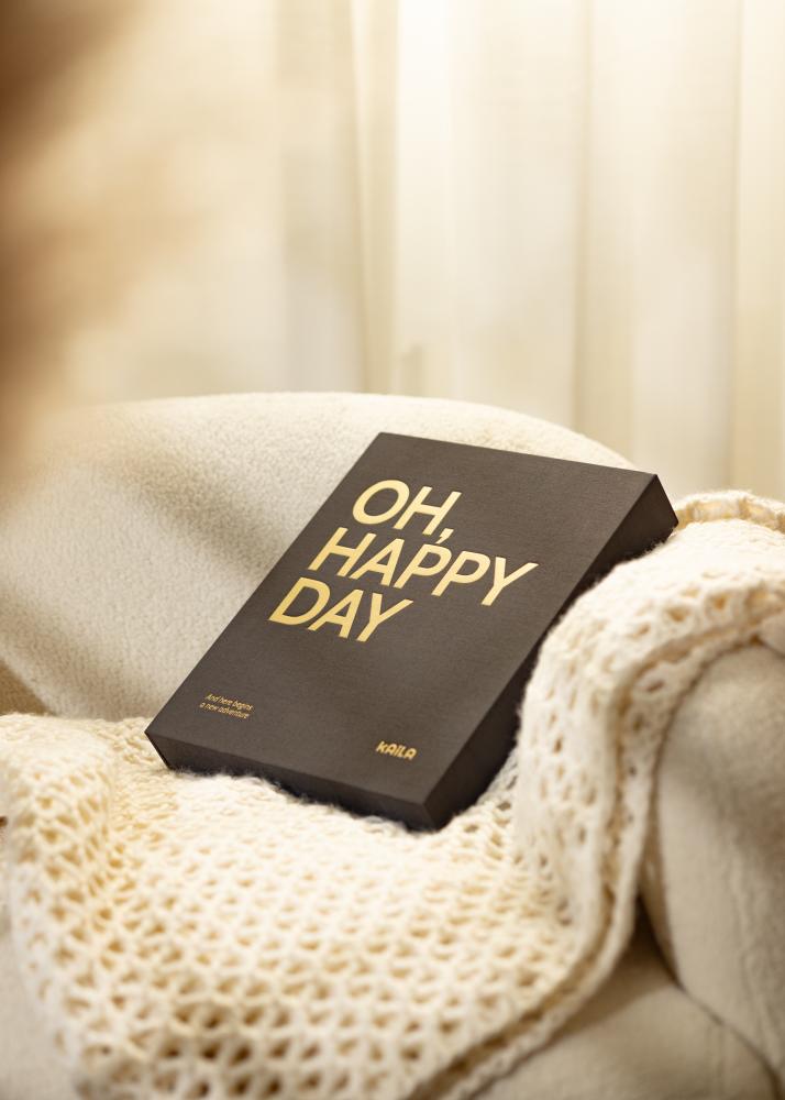 KAILA OH HAPPY DAY Black - Coffee Table Photo Album (60 Черни Страници)