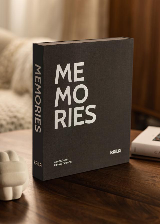 KAILA MEMORIES Black/White - Coffee Table Photo Album (60 Черни страници)