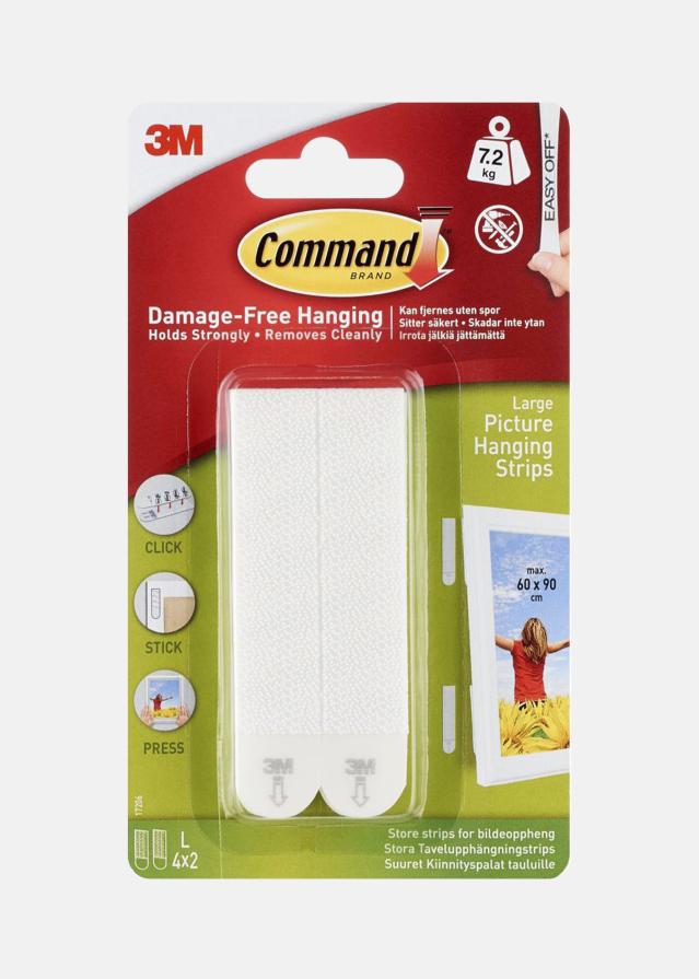 3M Command Large Стойка за картина бяло - 7,2 kg