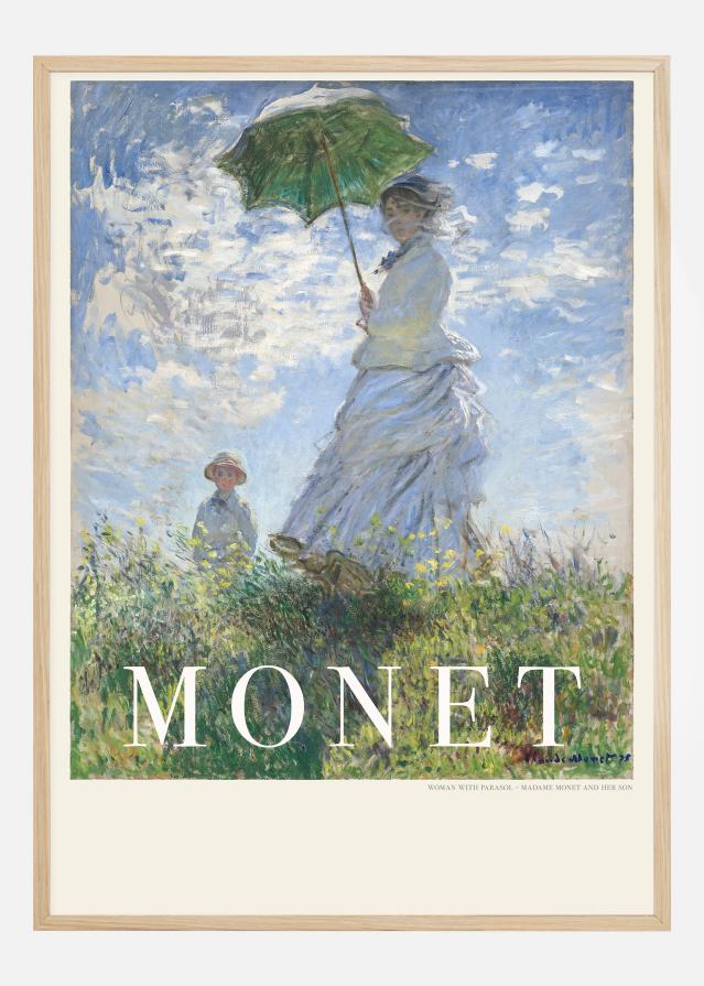 Claude Monet -Woman With Parasol Постер