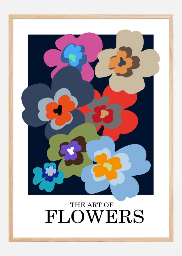 The Art Of Flowers Blue Постер