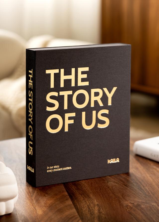 KAILA THE STORY OF US Creme - Coffee Table Photo Album (60 Черни страници)