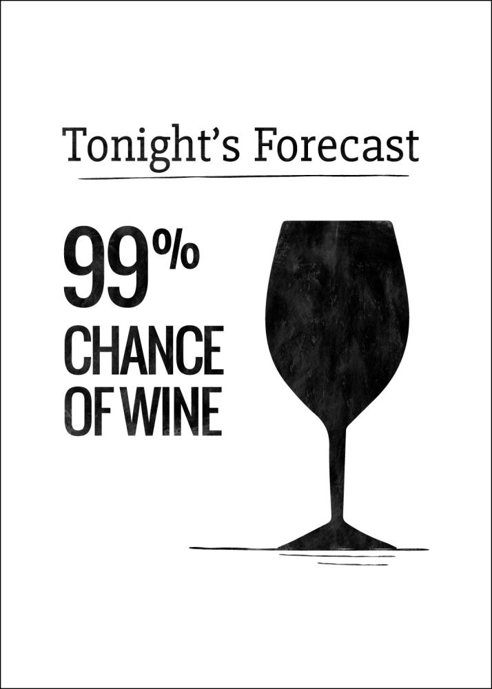 Tonights Forecast 99% Chance of Wine Постер