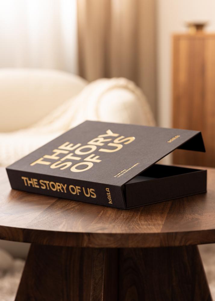 KAILA THE STORY OF US Creme - Coffee Table Photo Album (60 Черни страници)