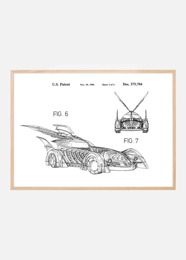 Патентен чертеж - Batman - Batmobile 1996 III Постер