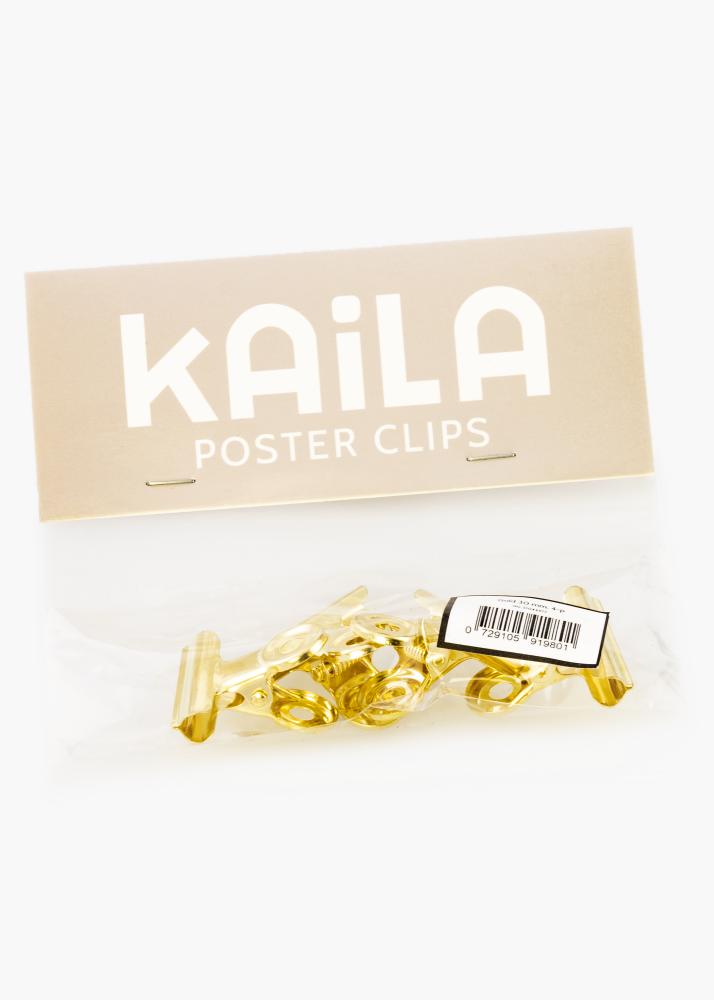 KAILA Постер Clip Gold 30 mm - Опаковка от 4 бр.