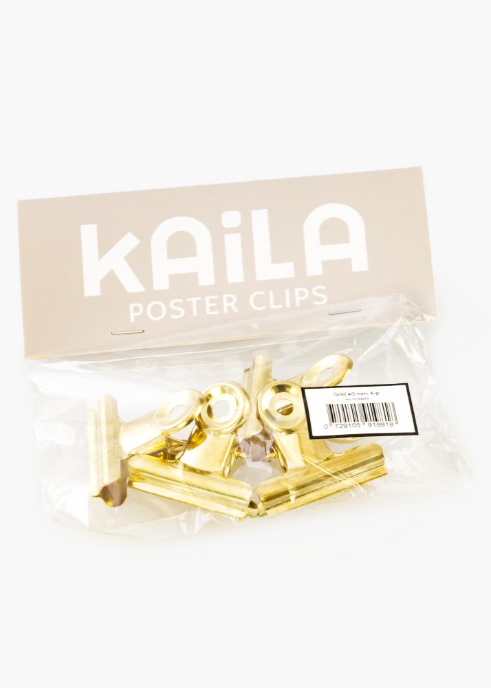 KAILA Постер Clip Gold 40 mm - Опаковка от 4 бр.