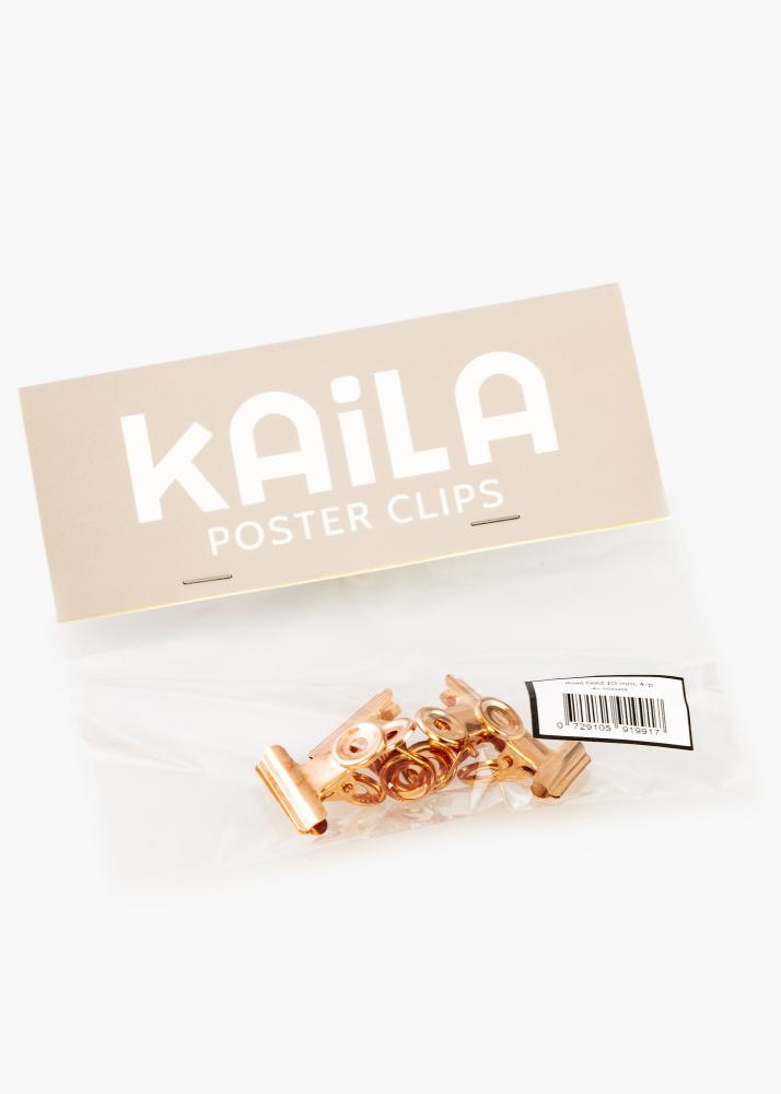 KAILA Постер Clip Rose Gold 20 mm - Опаковка от 4 бр.