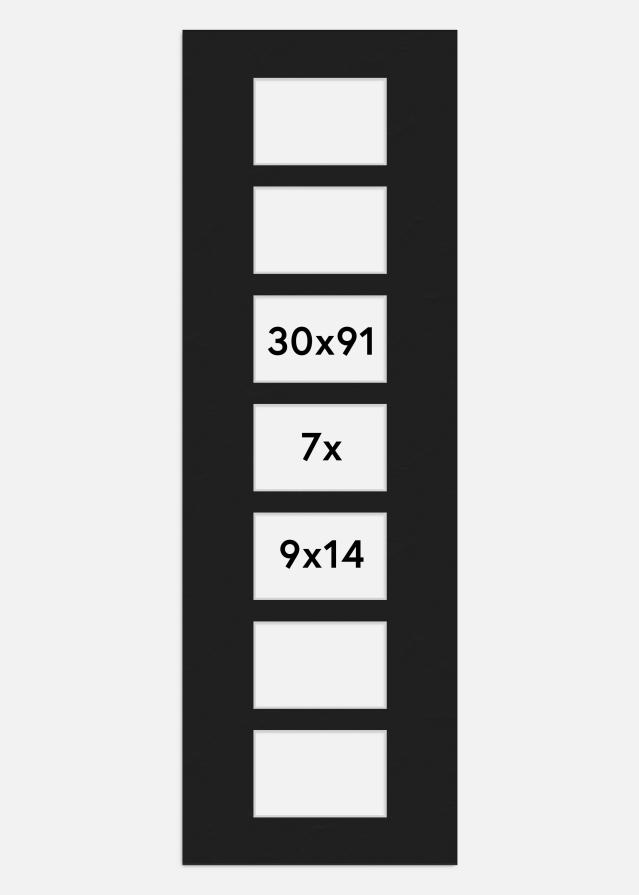 Паспарту Черно 30x91 cm - Колаж 7 Снимки (9x14 cm)