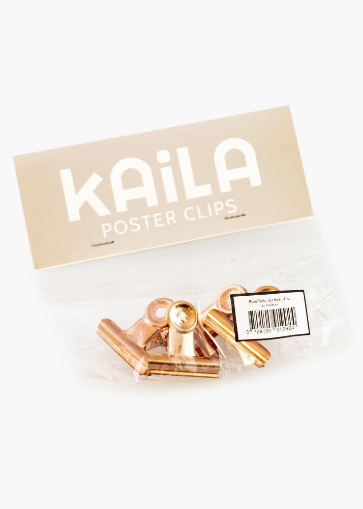 KAILA Постер Clip Rose Gold 30 mm - Опаковка от 4 бр.