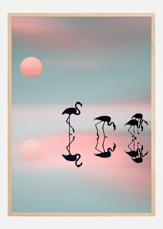 Family Flamingos Постер