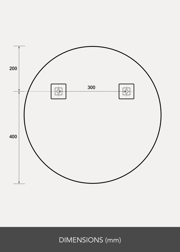 KAILA Кръгъл Огледало 60 cm Ø