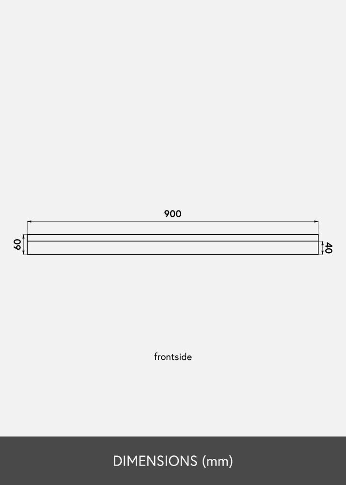 KAILA Рафт за картини Черно 90 cm