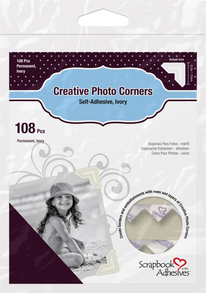 3L Creative Photo Corners бяло - 108 бр.