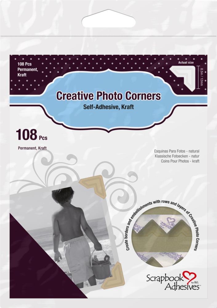 3L Creative Photo Corners Кафяво - 108 бр.