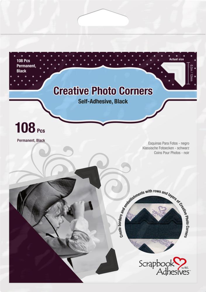 3L Creative Photo Corners Черно - 108 бр.