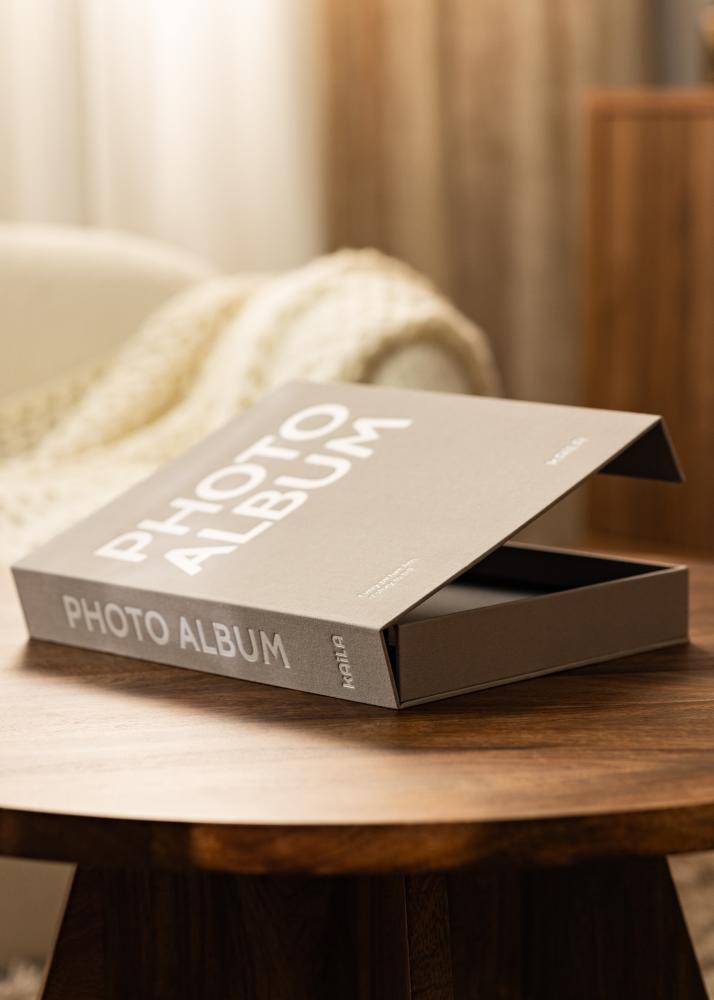 KAILA PHOTO Албум Grey - Coffee Table Photo Album (60 Черни Страници)