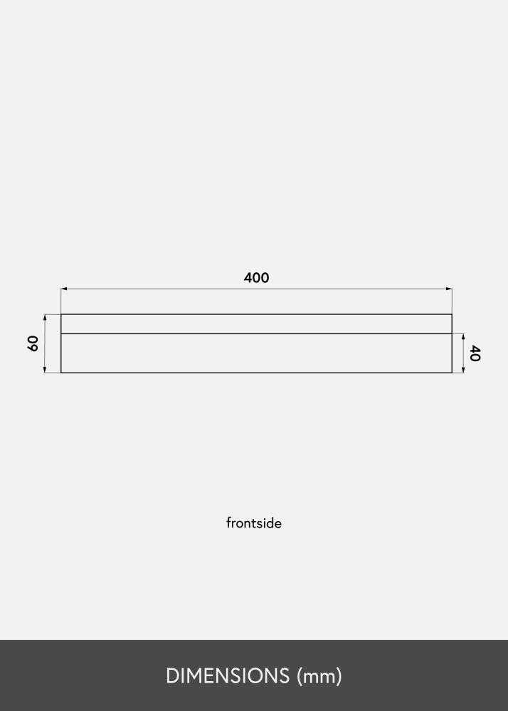 KAILA Рафт за картини бяло 40 cm