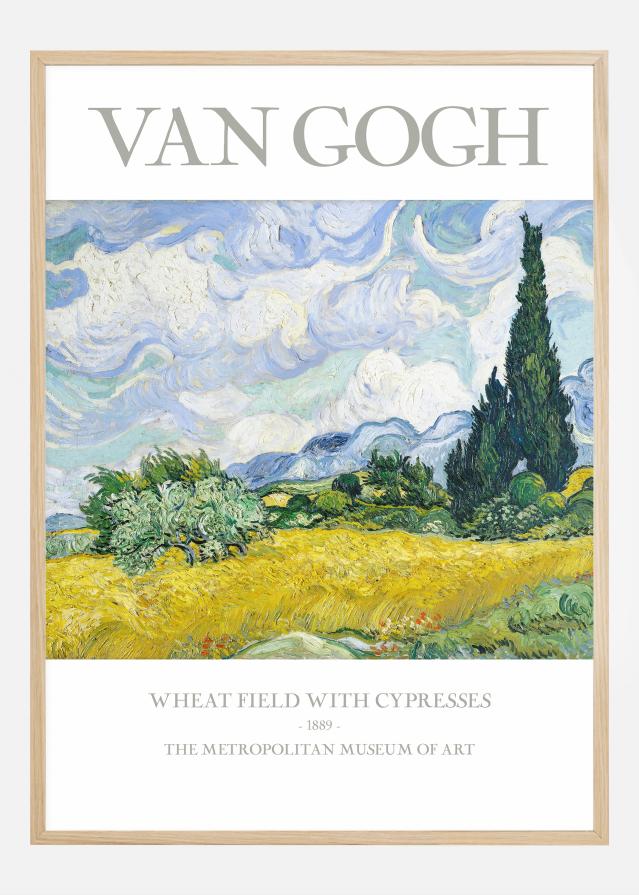 VAN GOGH - Wheat Field With Cypresses Постер