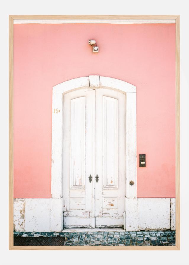 White Lisbon Door Постер