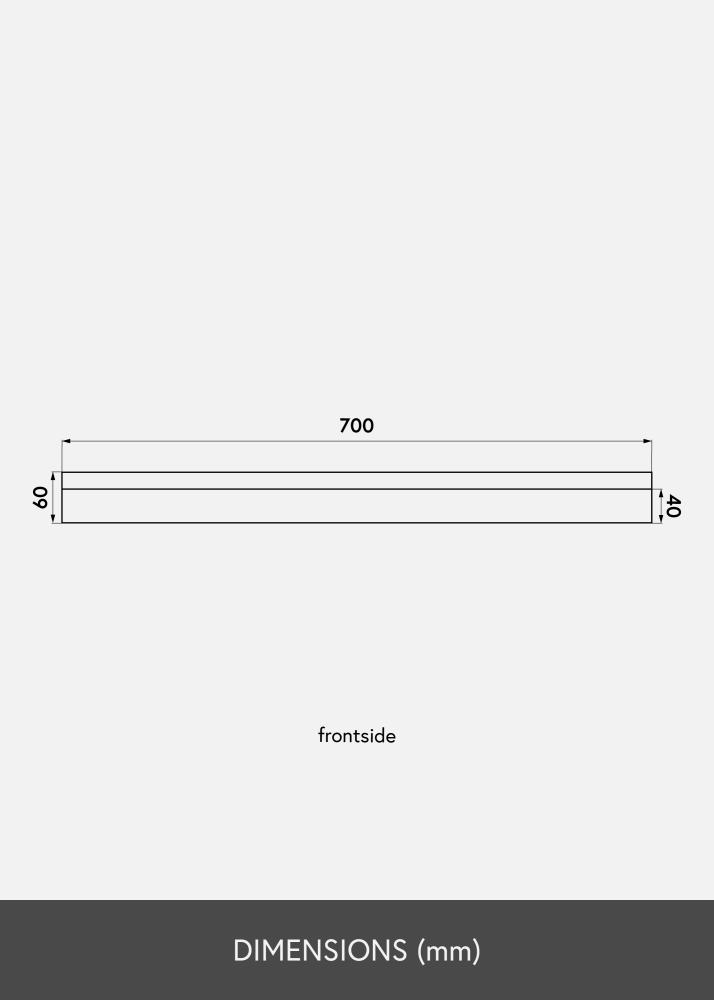 KAILA Рафт за картини Черно 70 cm