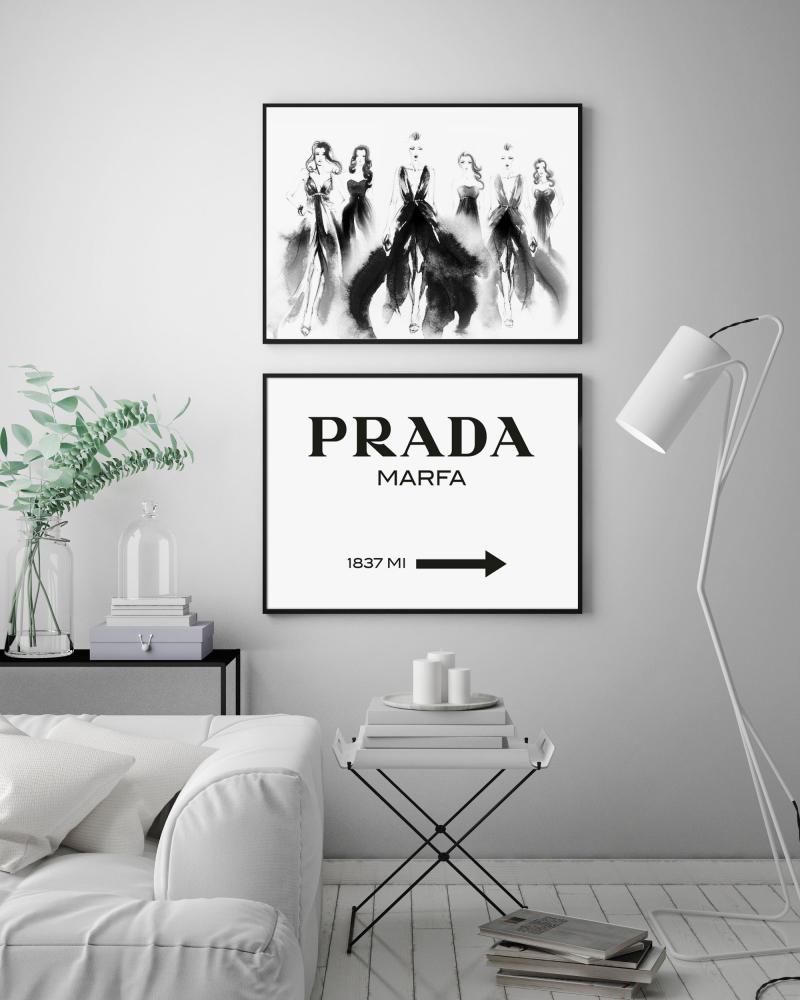 Prada Black Постер