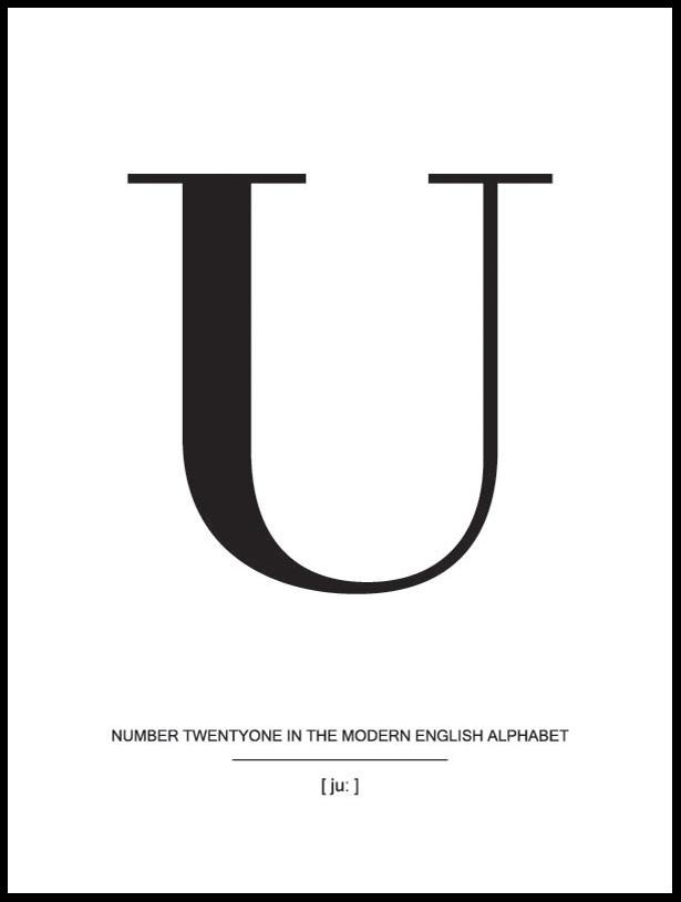 Letter U Постер