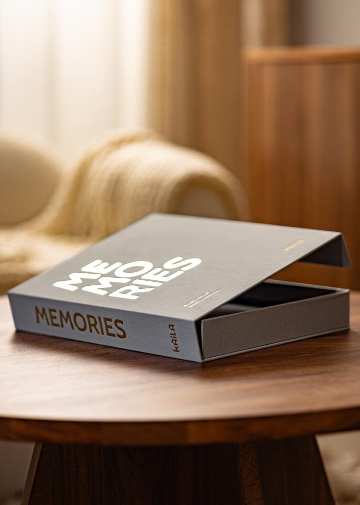 KAILA MEMORIES Grey - Coffee Table Photo Album (60 Черни Страници / 30 листа)