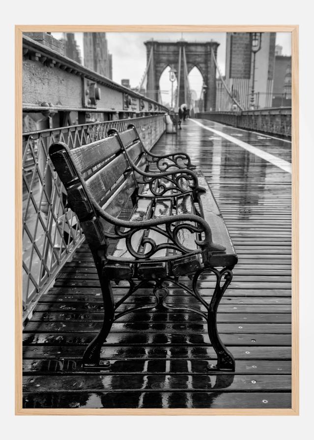 Rainy day on the bridge Постер