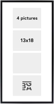 Edsbyn Рамка за колаж XV Черно - 4 Снимки (13x18 cm)