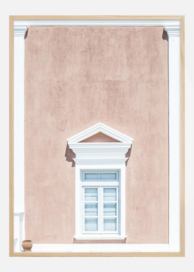 Pink wall and a pediment Постер