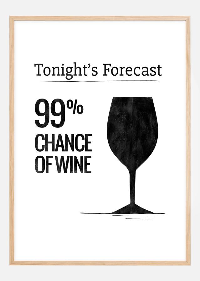 Tonights Forecast 99% Chance of Wine Постер