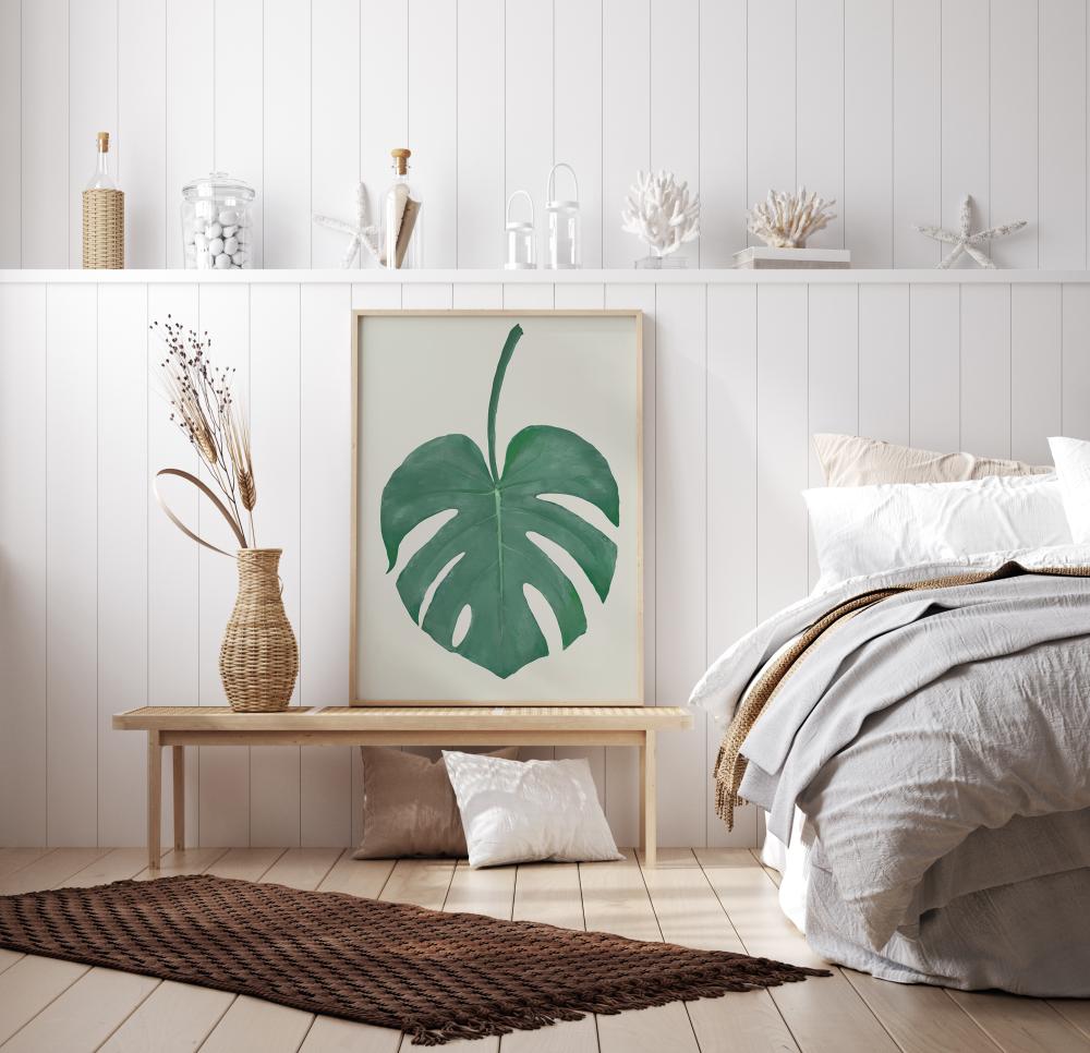 Monstera Aqua Постер