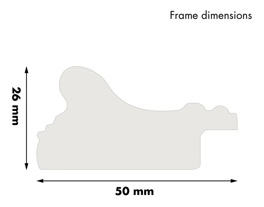 Рамка Рококо Златно 60x90 cm - Паспарту Черно 50x80 cm