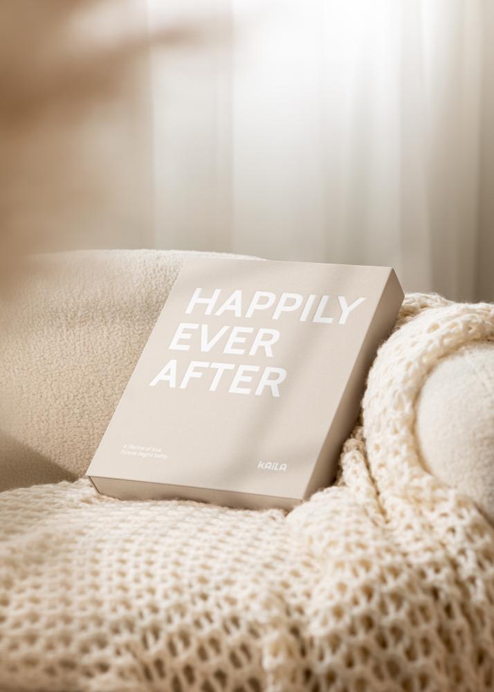 KAILA HAPPILY EVER AFTER Creme - Coffee Table Photo Album (60 Черни страници)