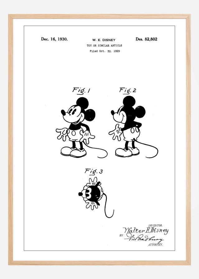 Patent Print - Toy Walt Disney - White Постер