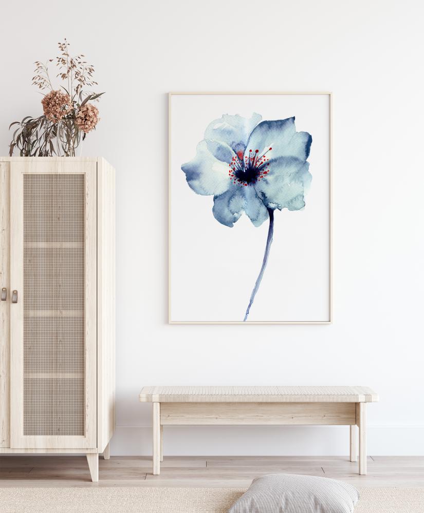 Aquarelle Flower - Blue Постер