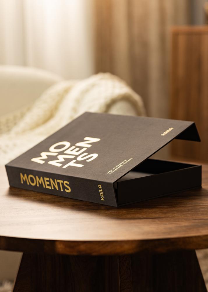 KAILA MOMENTS Black - Coffee Table Photo Album (60 Черни Страници / 30 листа)