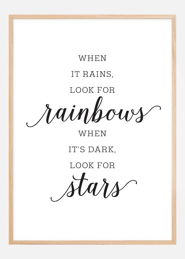 When it rains, look for rainbows Постер